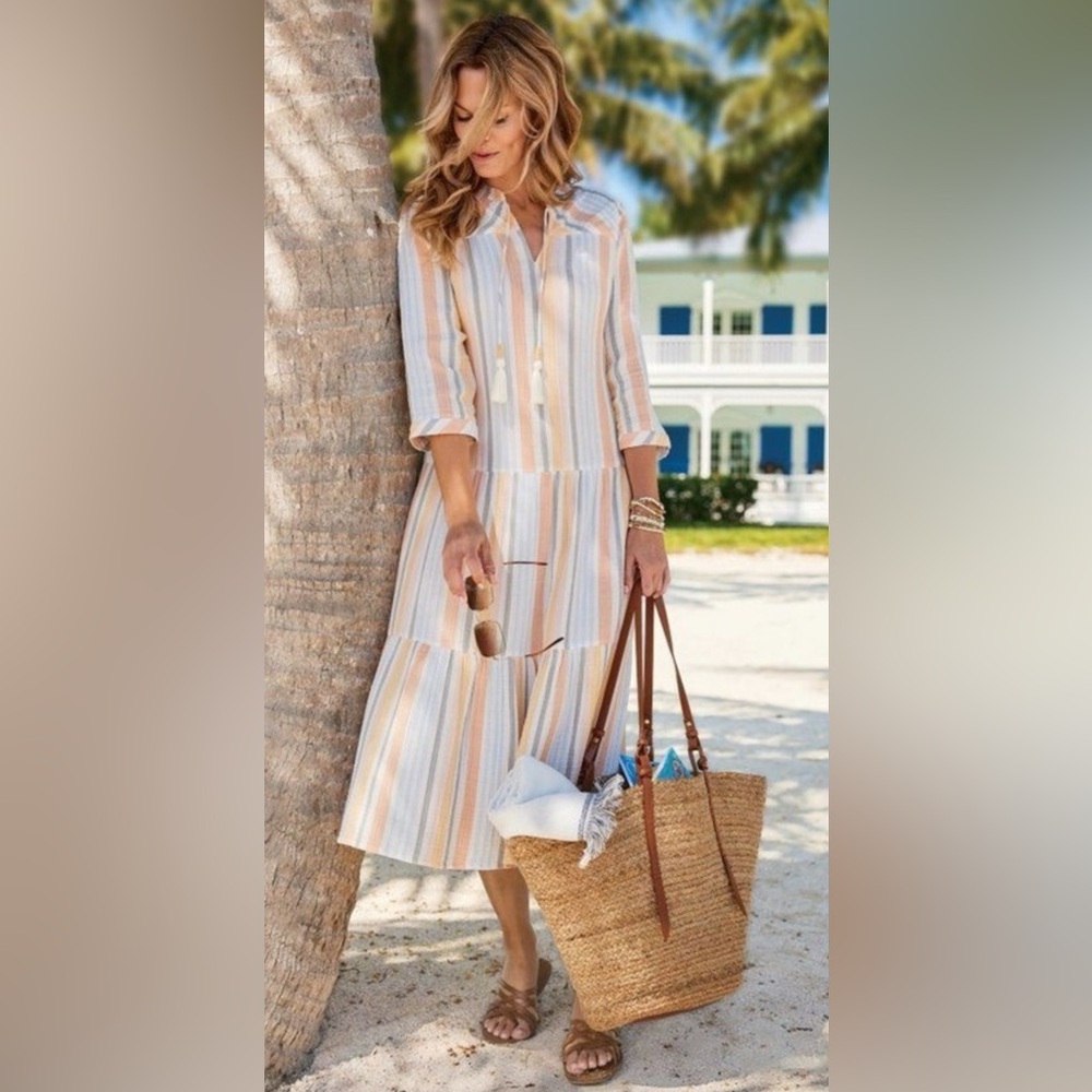 NWT Soft Surrounding Striped Multicolor Laguna Dress
